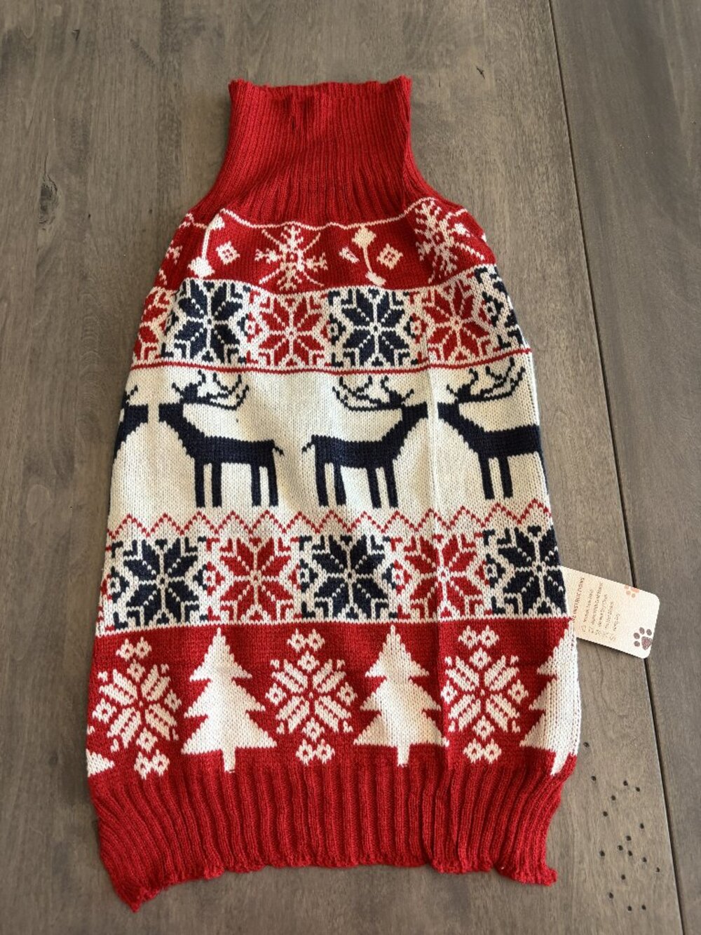 Dog Sweater (L) 14.9" neck. NEW